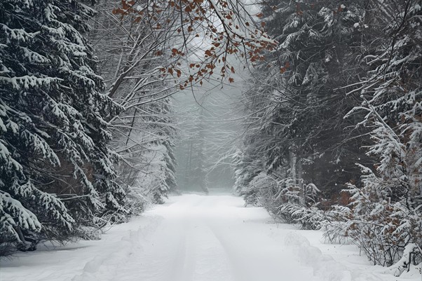 Snowy trees near the retreat centre